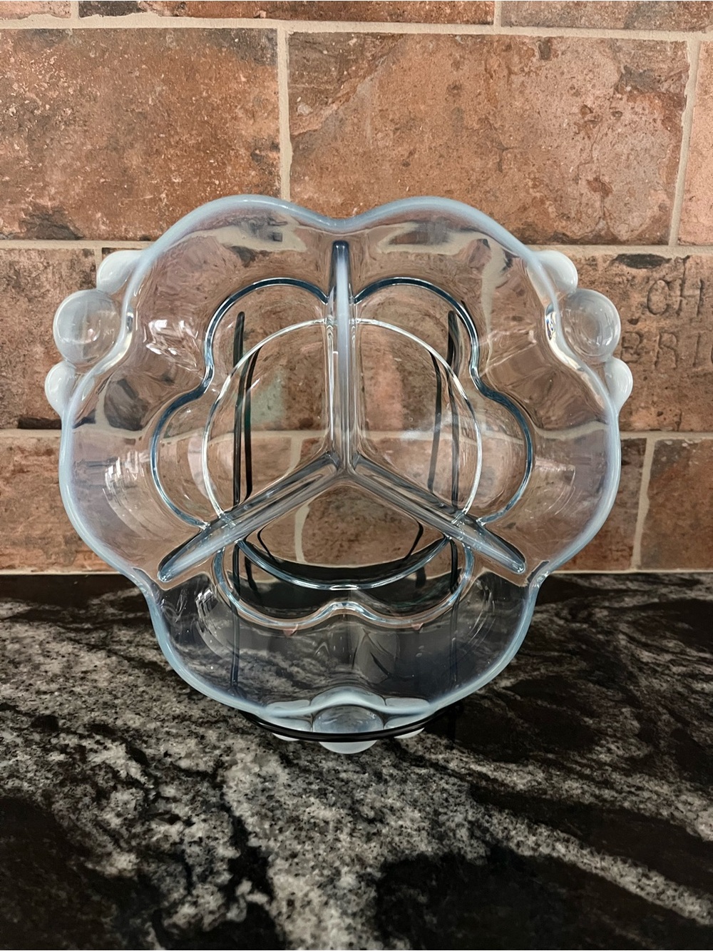Duncan and Miller Relish Clear Glass Divided Dish